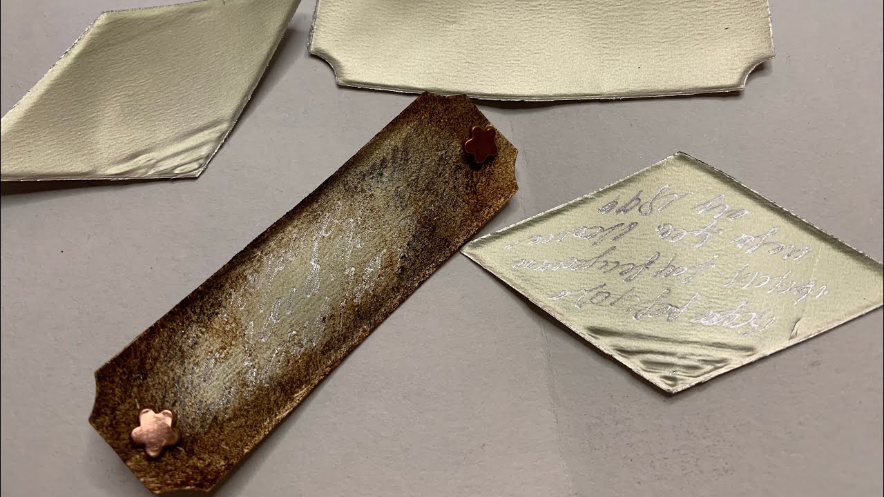 Metall Label 🏷️ erstellen gravieren und  verrosten 😘🧚‍♂️🦋