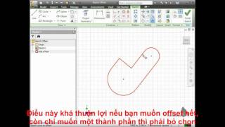 Phần phác thảo _Bài  12 Offset đối tượng  Autodesk Inventor