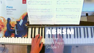 ABRSM Piano Grade 1 2021-2022 - Papp - Szocske