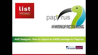 Asset Administration Shell - How to import an AASX package to Papyrus
