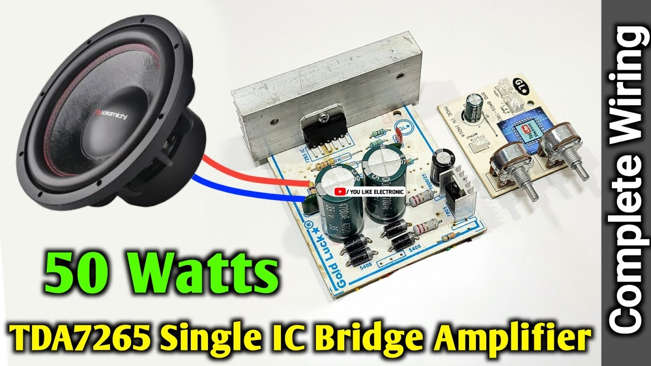 Tda7265 Bridge Amplifier With BT Complete Wiring | बहुत तगड़ा एम्पलीफायर है | You Like Electronic