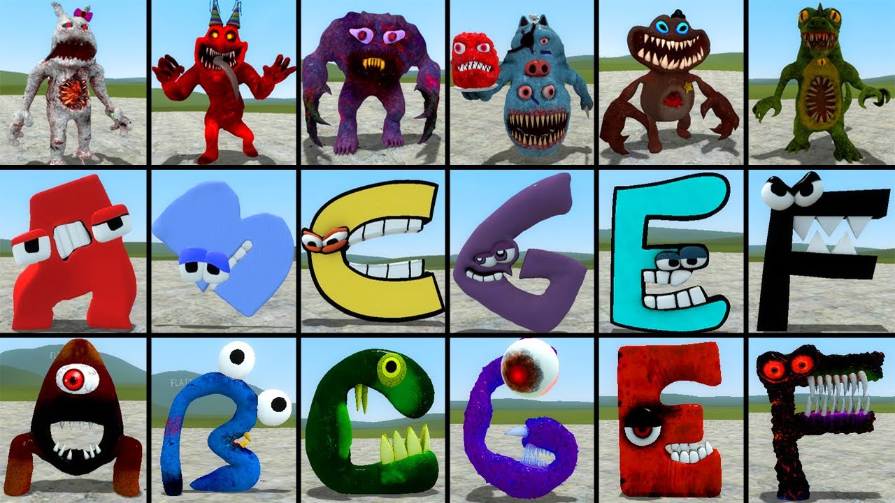 Pit Alphabet I KICKING ALL ALPHABET LORE, ALPHABET LORE CURSED AND BANBAN CURSED ...