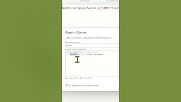 Converting Unix Timestamp to DateTime Values in Power Query M #powerquery  #m #unix