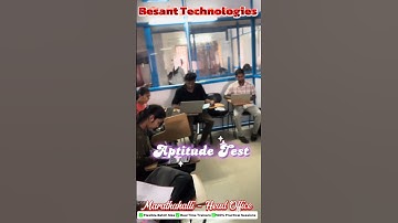 #Aptitude Test | "Besant Technologies Marathahalli (Head Office)"✨