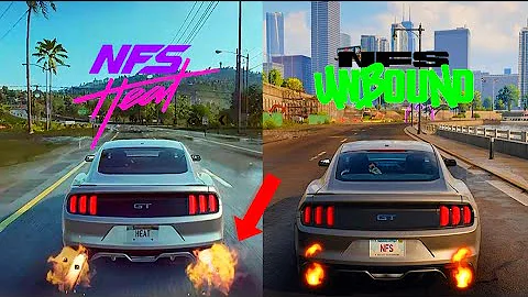 NFS Heat VS NFS Unbound 🔥| Side-by-side comparison | Graphics & Full details.