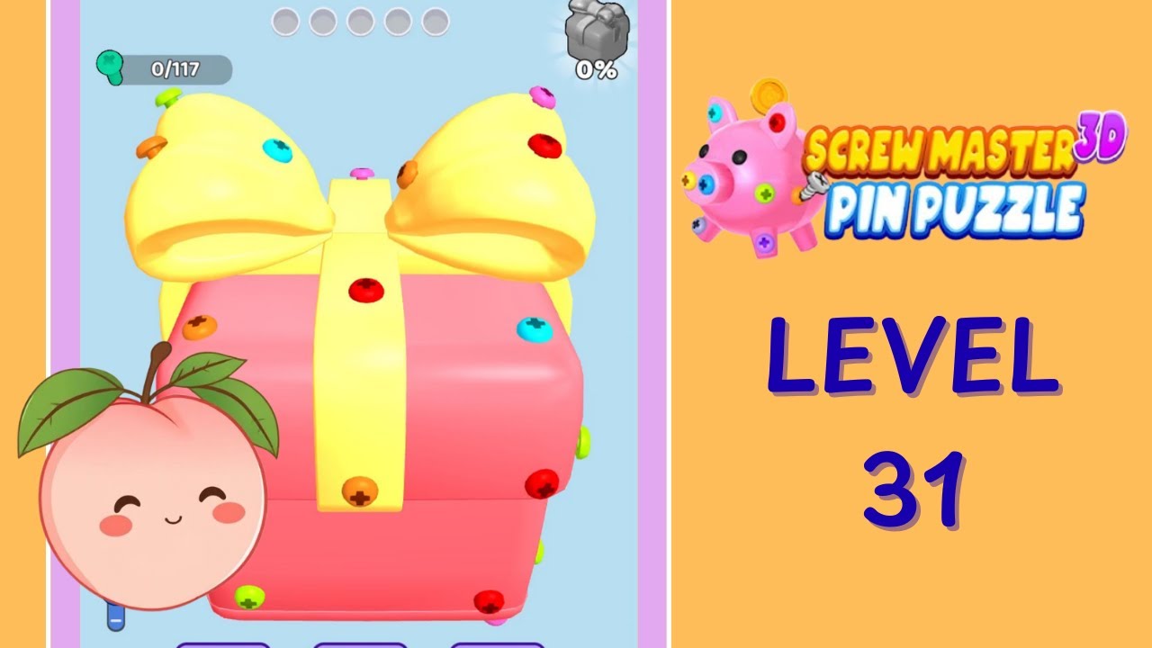 Screw Master 3D Level 31 Solution Walkthrough | Gift 🎁 | Full Gameplay | HD