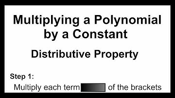 Polynomials 25 - Multiplying a Polynomial by a Constant - Distributive Property