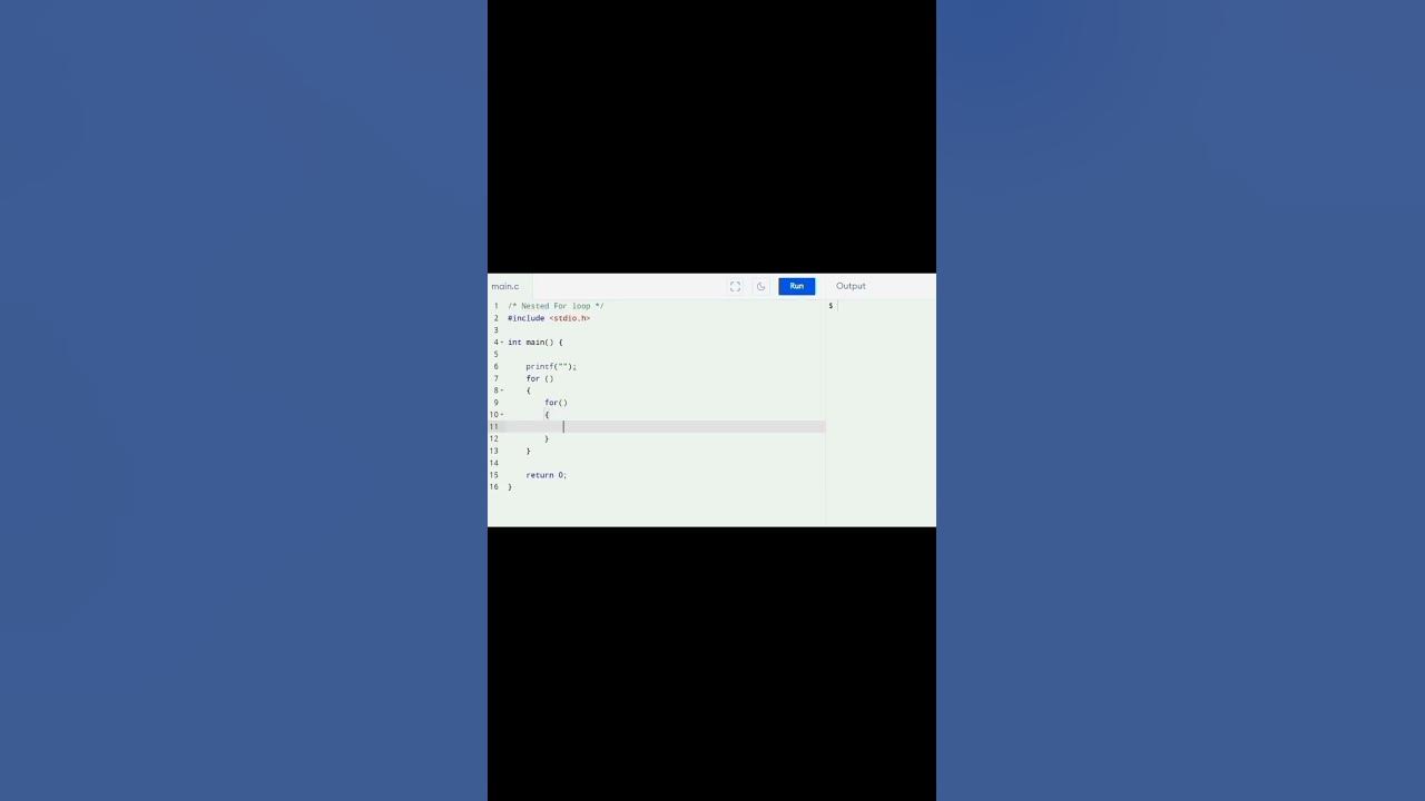 Nested for loop in C Programming | Syntax and Example Program - YouTube