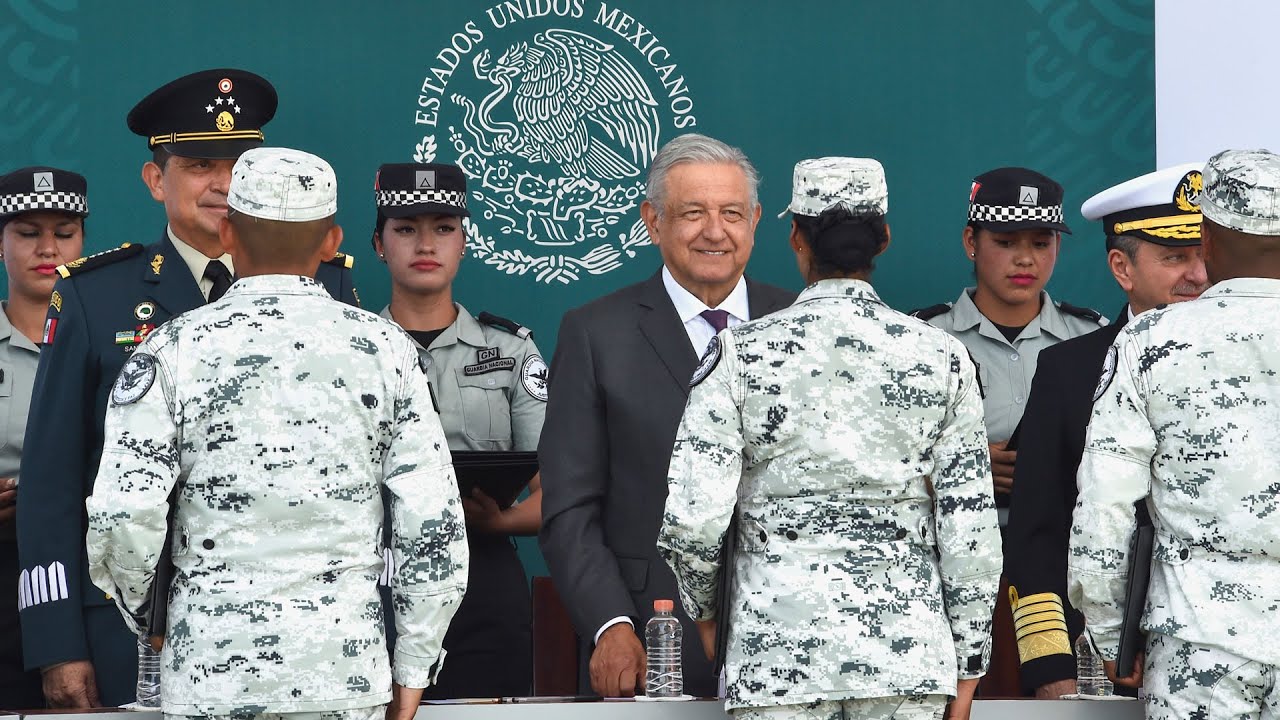 Clausura de Curso de Formación Inicial para la Guardia Nacional, desde el  Estado de México - YouTube