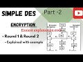 Detailed Explanation of DES Encryption: Rounds 1 & 2 - Cryptography | Bs/Ms | 2024