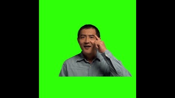 green screen thinking man