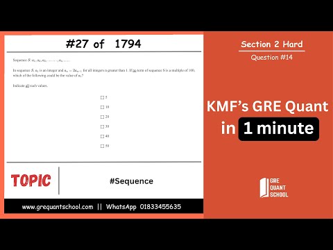 KMF  Q #27  of 1794  ||  KMF's 1794 Quant  ||  Sequences
