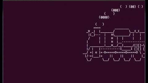 Linux sl command steam locomotive in Linux - landoflinux.com