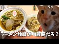 【食工房いろは】二日酔いにラーメンとチャーハンを食べて幸せになった話【いわき】#猫ミーム #猫マニ