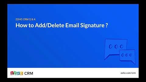 How to add/delete email signature?
