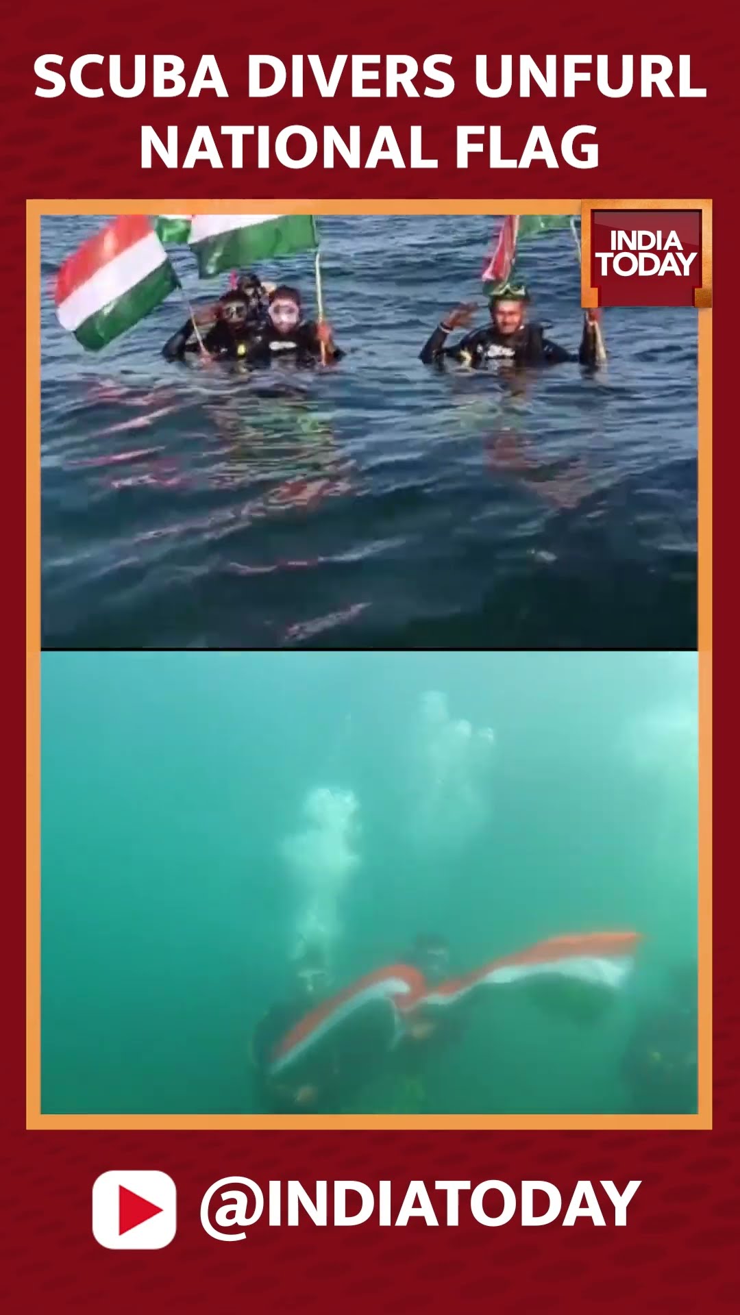 Gujarat's Underwater Salute: Scuba Divers Celebrate Republic Day With National Flag | India Today