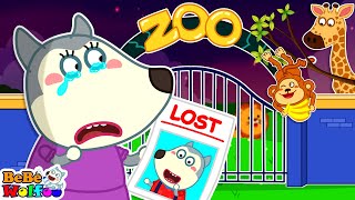 ¡Qué hacer cuando te pierdes en el zoológico!  Consejos de seguridad para niños Wolfoo @BebeWolfoo