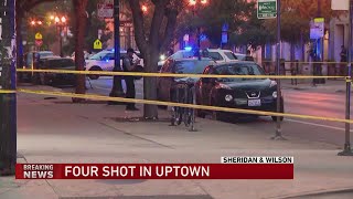 1 teen, 3 men injured in Uptown drive-by shooting
