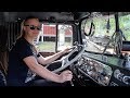 Girlfriend takes the Kenworth for a spin