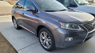 Lexus RX350 water pump change and system bleed. Before and after sound.