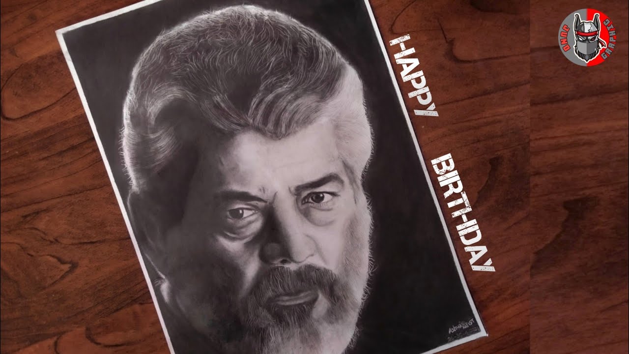 Thala Ajith Kumar Drawing | Time Lapse | Juno Graphic.