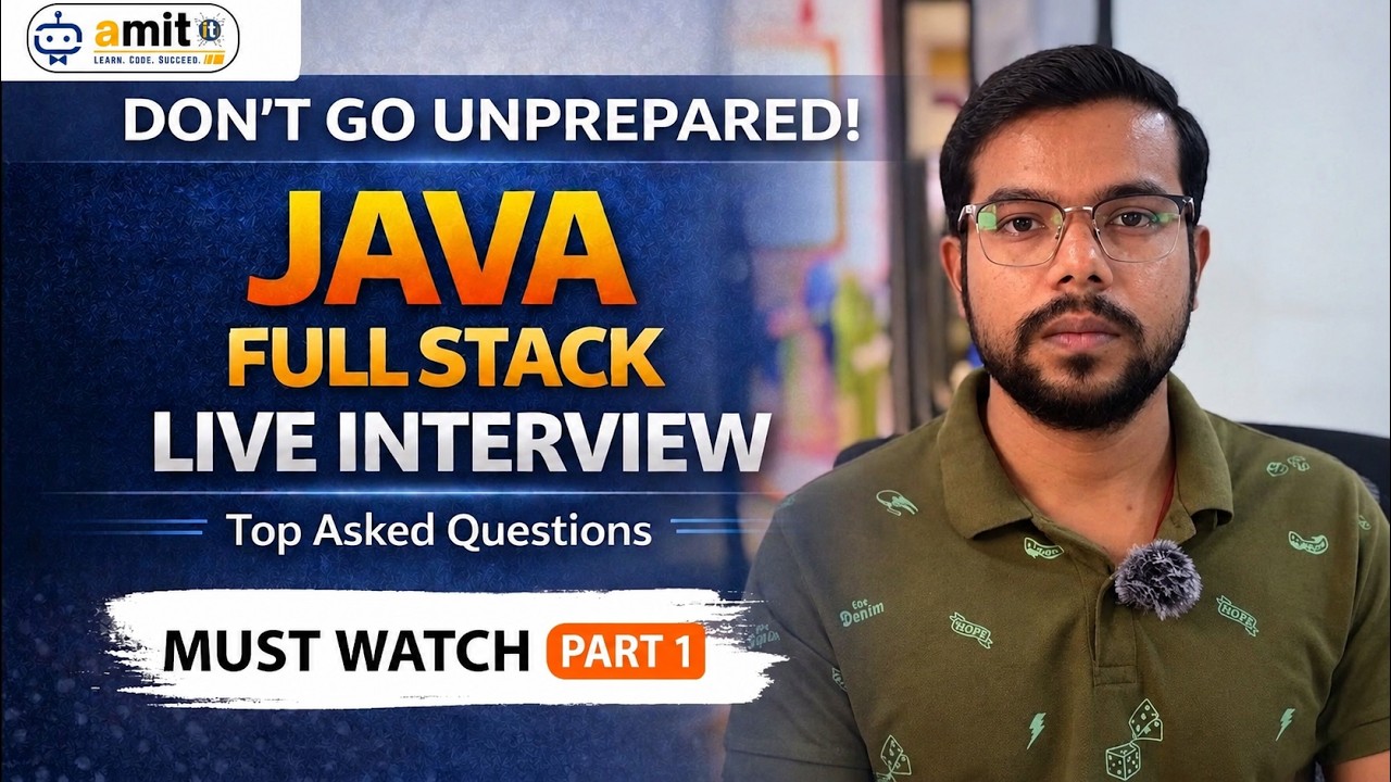 Java Full Stack mock Interview Questions 2026 🔥 | Live Mock Interview ...