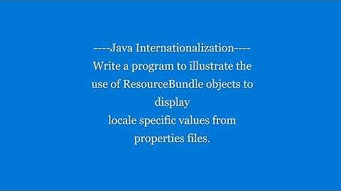 Easy  program to use ResourceBundle object | Properties file | Java Internationalization