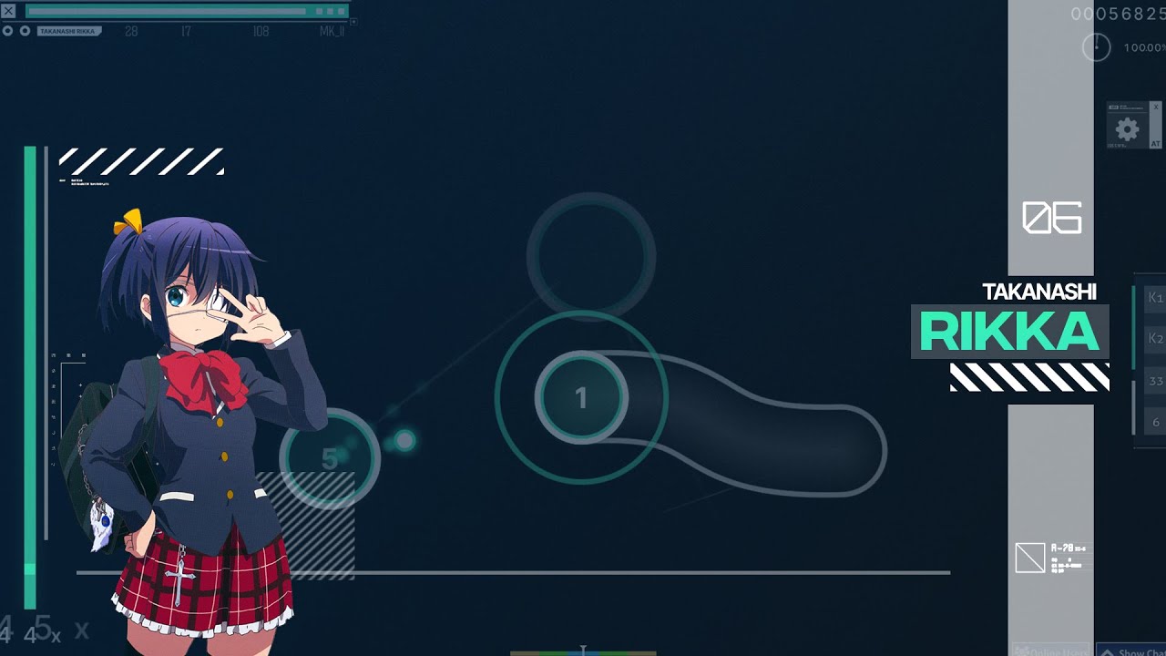 [osu!skin] Takanashi Rikka [HD|SD][STD][16:9]