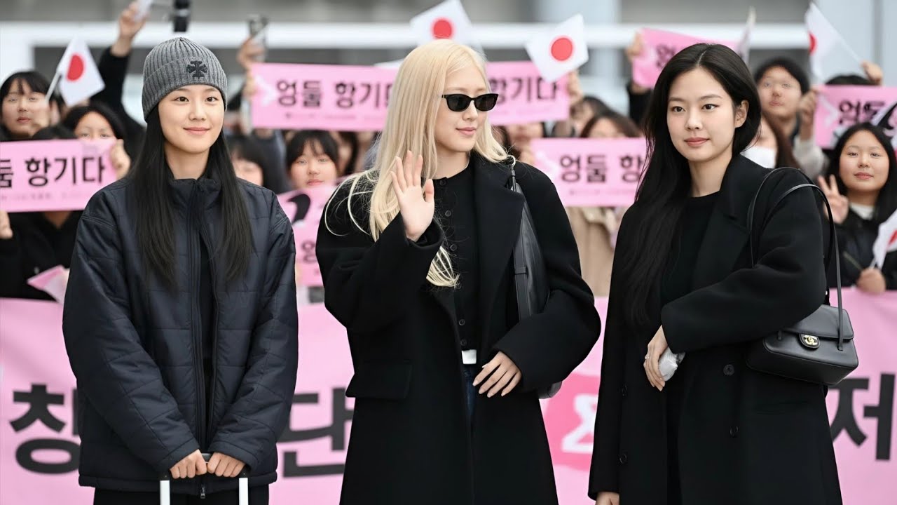 BLACKPINK Heads to Tokyo Dome! Jisoo, Jennie & Rosé Depart for DEADLINE World Tour — Where Is Lisa?