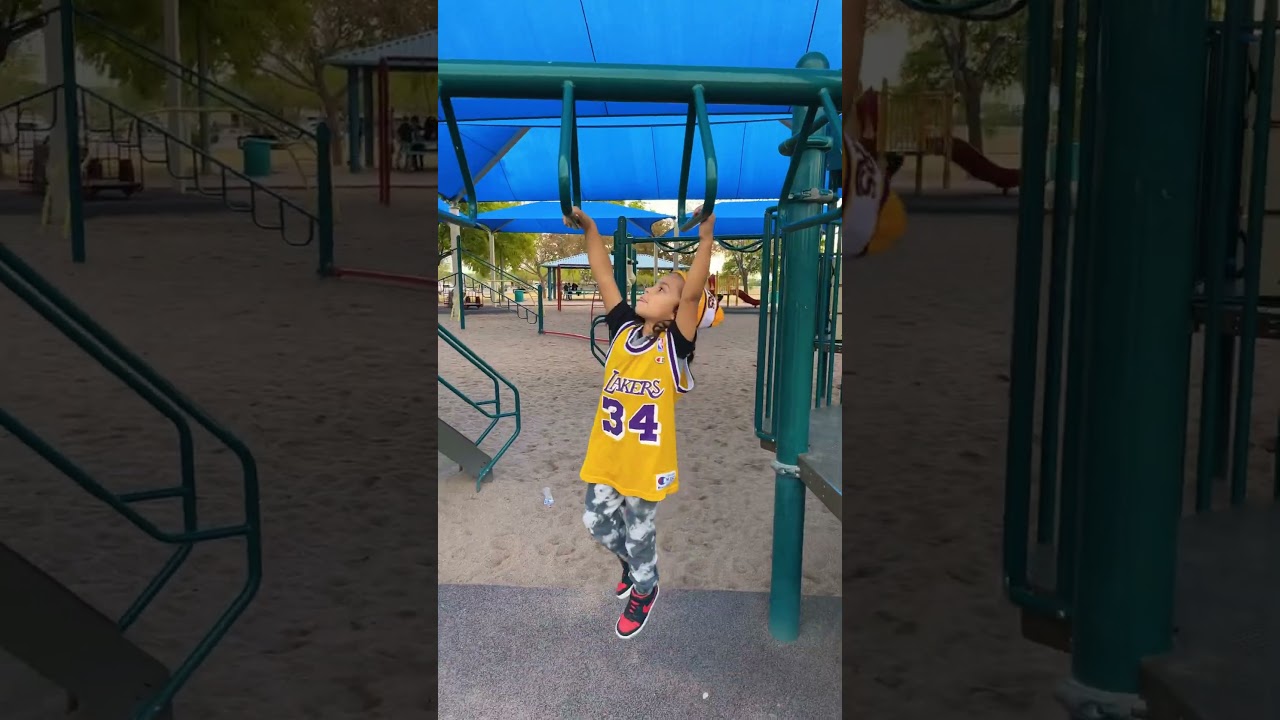 Monkey bars for the 1st time on my own 