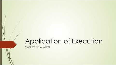 Drafting Pleading and Conveyancing-Application for execution