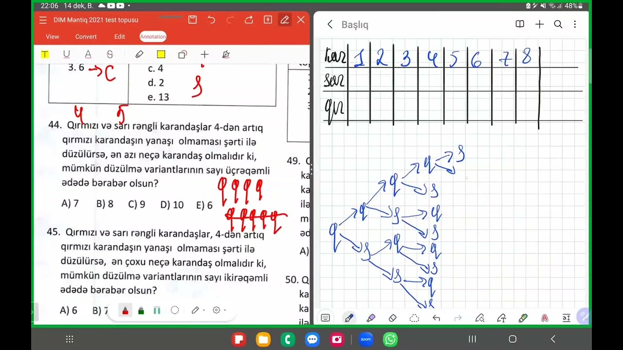Qəbula dəfələrlə düşmüş məşhur karandaş sualı