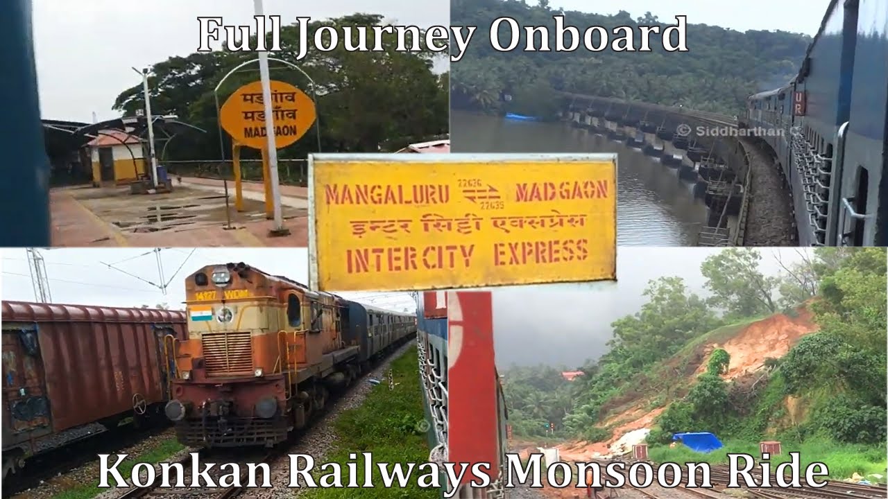 Mangaluru Madgaon (Goa) Intercity | Full Journey | Konkan Railway | Monsoon Ride Indian Railways
