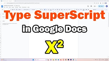 How to Type SuperScript in Google Docs