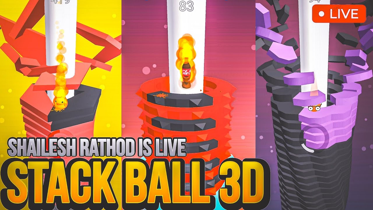 🛑Stack Ball 3D 🏀 Madness 🔥! Made World Record 209899! 🌎 #stackbounce # ...