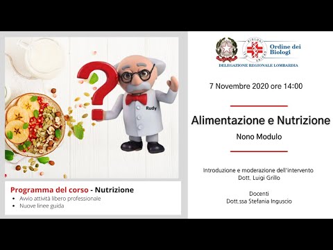 Webinar: Alimentazione e Nutrizione - ONB Lombardia