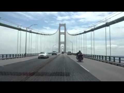 windy chien Driving along the Mackinac Bridge in August of 2014. A little scary, windy