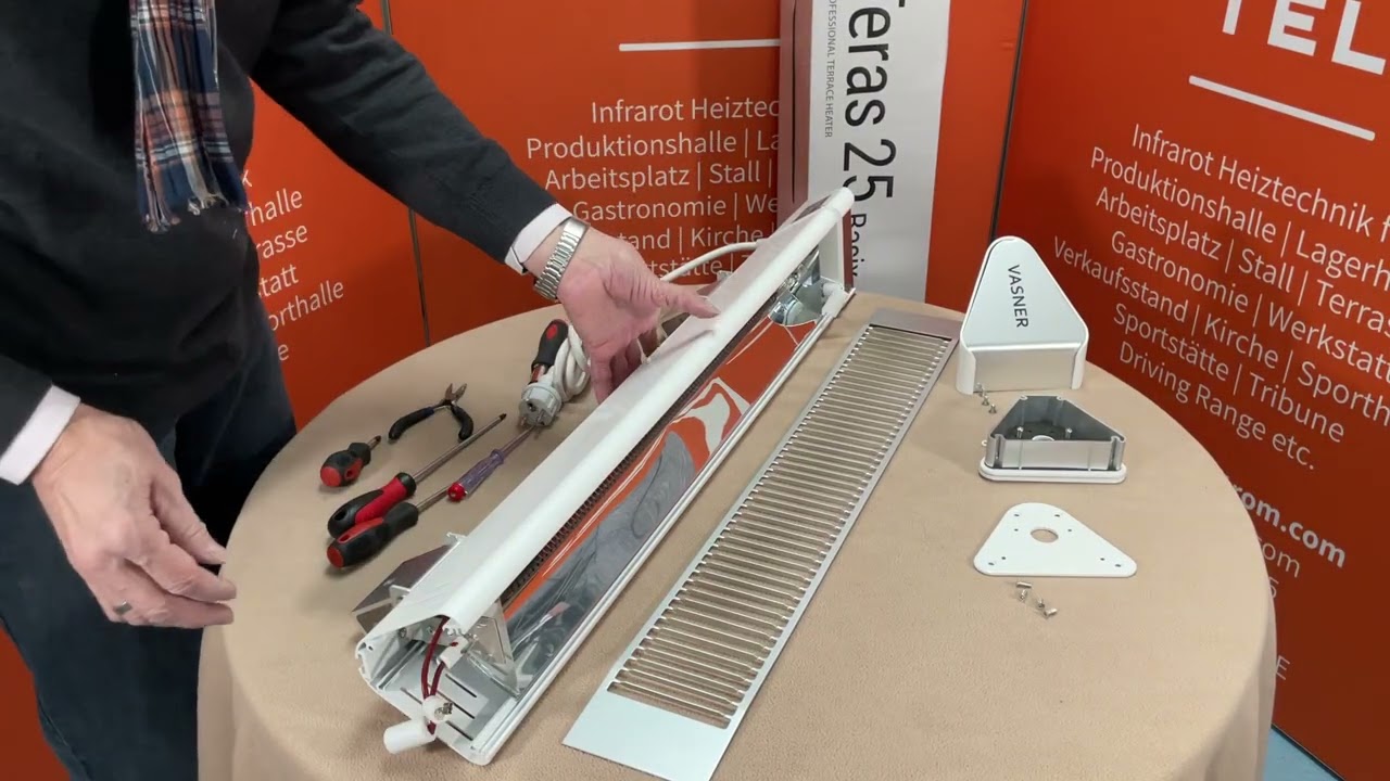 Röhrentausch/Lampentausch Infrarotheizstrahler am Beispiel des Vasner Teras 25 (Basix)