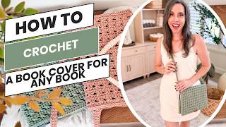 Crochet A Book Cover In Any Size | Free Reed Crossover Stitch Pattern Video