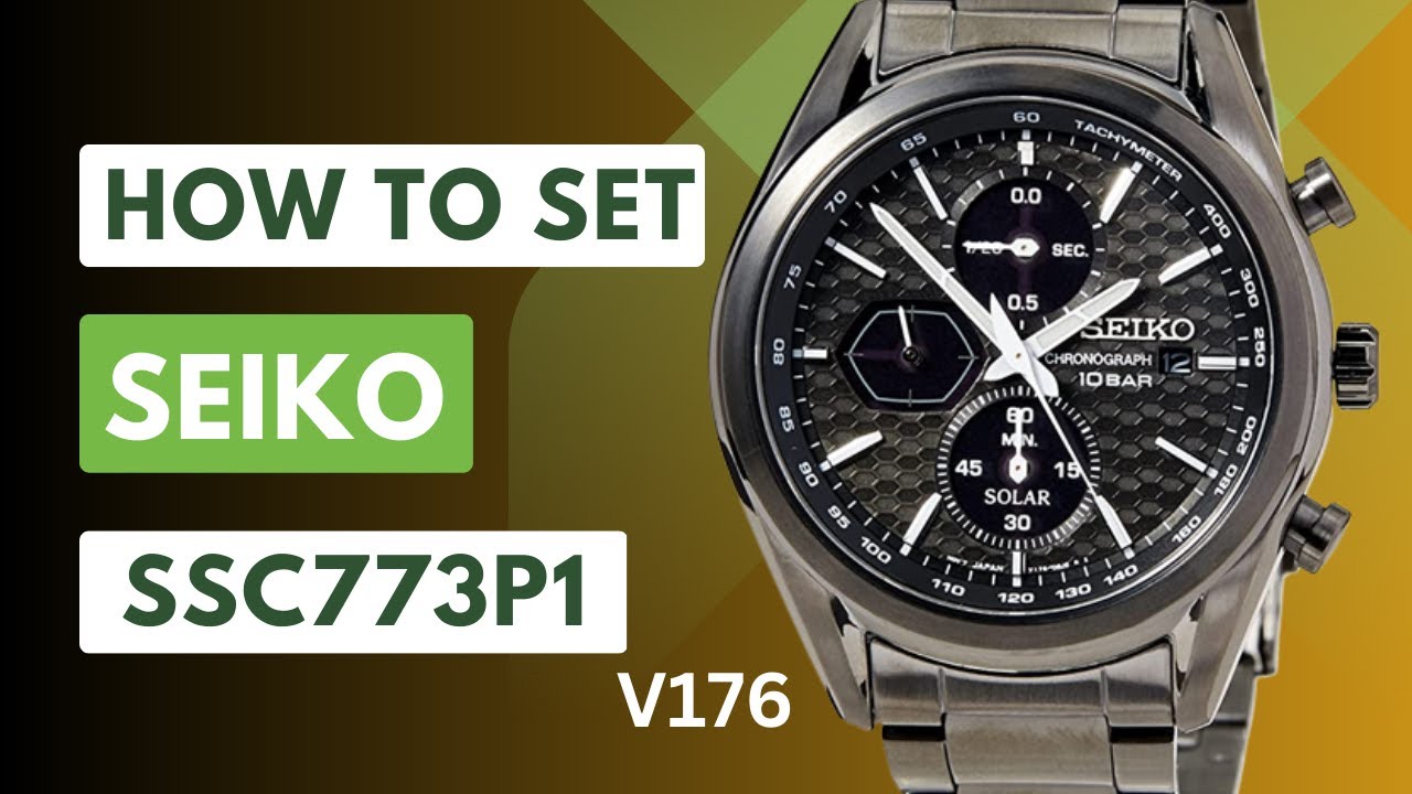 How To Set Time | Date | Reset | Stopwatch SSC773P1 [V176] - YouTube