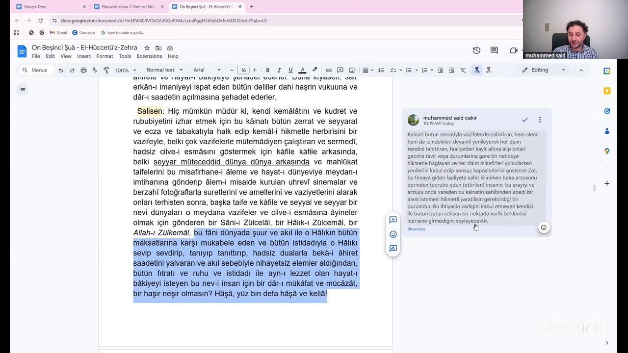 15. Şua, Elhüccetüzzehra 43. Ders (07 Mart 2026)