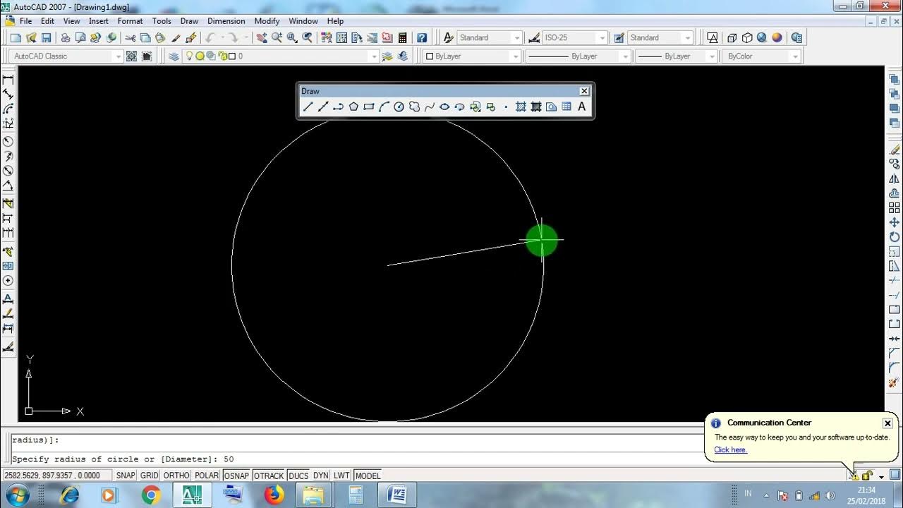 72 CIRCLE RADIUS AUTOCAD YouTube