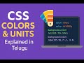CSS Colors & Units Explained in Telugu | Background & Text Color Practice for Beginners
