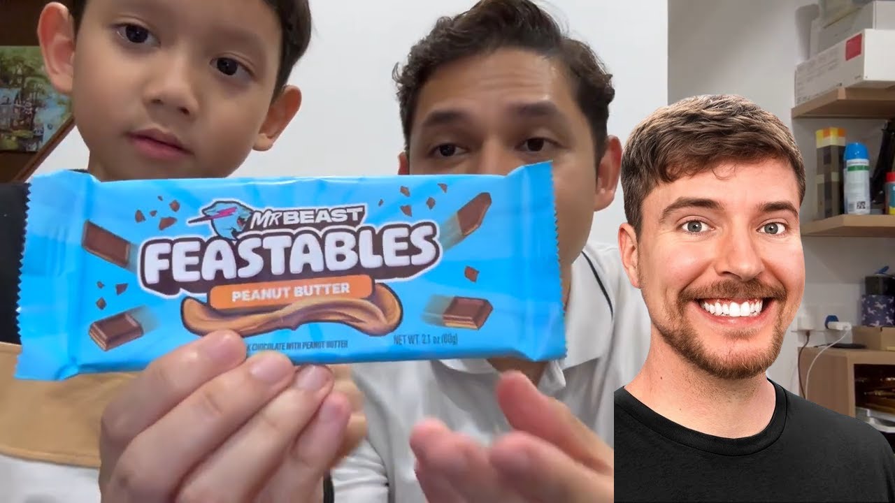 Mr Beast Peanut 🥜 Butter FEASTABLES  - Food Review 22