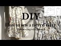 DIY/服作り/四角く切ってまっすぐ縫う簡単ティアードスカート作り方/How to make a tiered skirt/Easy sewing
