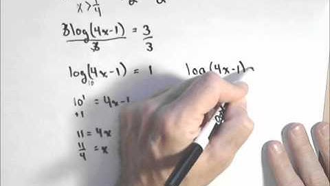 Solving Logarithmic Equations