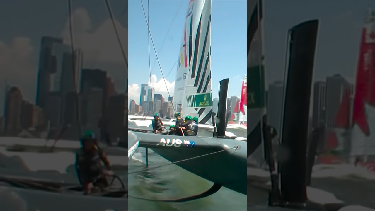 Germany crash into Australia in New York | Australia SailGP