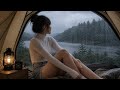 Camping immersive in the rain 🌧️☔