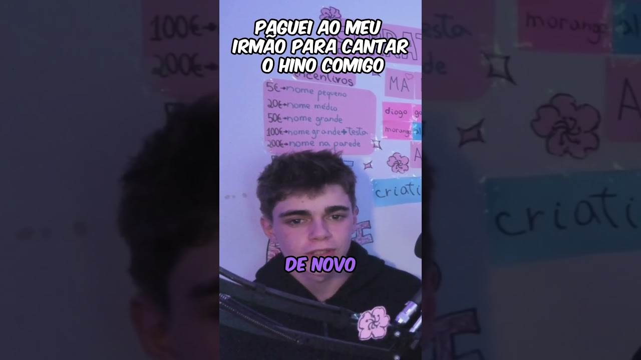 Paguei ao meu irmão para cantar o HINO comigo #shorts
