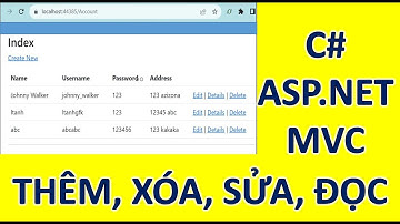 Lập trình web C# Asp.net MVC - Thêm xóa sửa đọc dữ liệu với Entity Framework